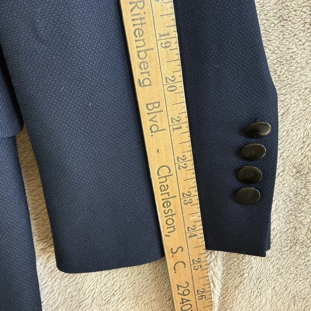 🇺🇲 Jos‎ A Bank Reserve Mens 44L Navy Two Button Wool Silk Coat Blazer